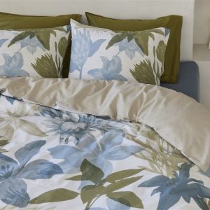 Dekbedovertrek Flori Blauw