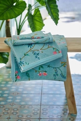 Gastendoek Les Fleurs Blauw