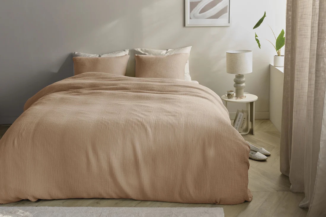 Dekbedovertrek Mist Lichtbruin